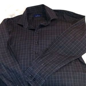 🖥EUC Men's Toscano Black/Grey Button Down Size XL🖥